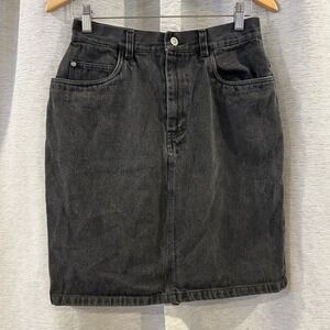 Vintage Gitano Denim Black‎ Pencil Skirt Size 13/14